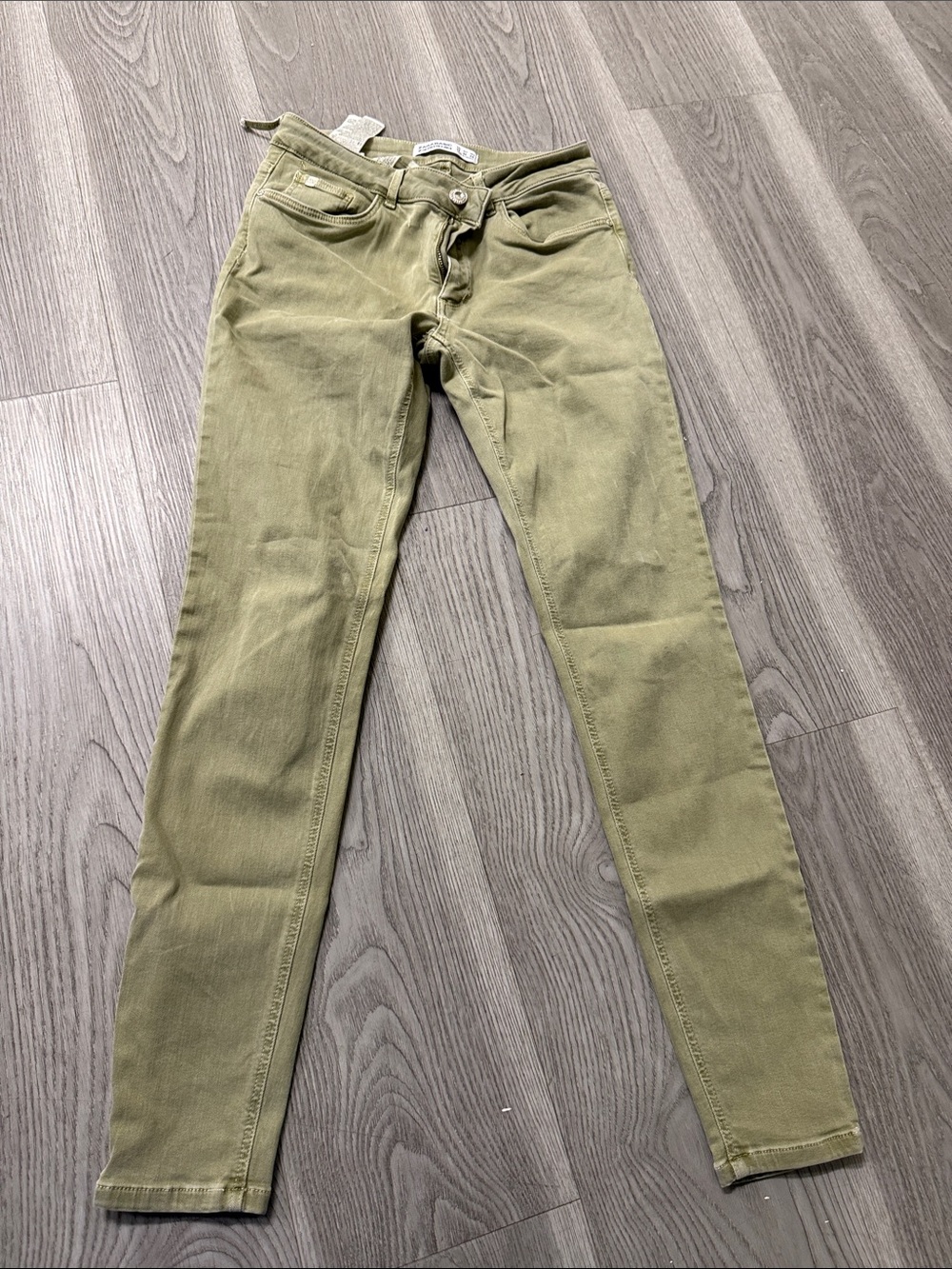 Zara Olive Green Skinny Pants